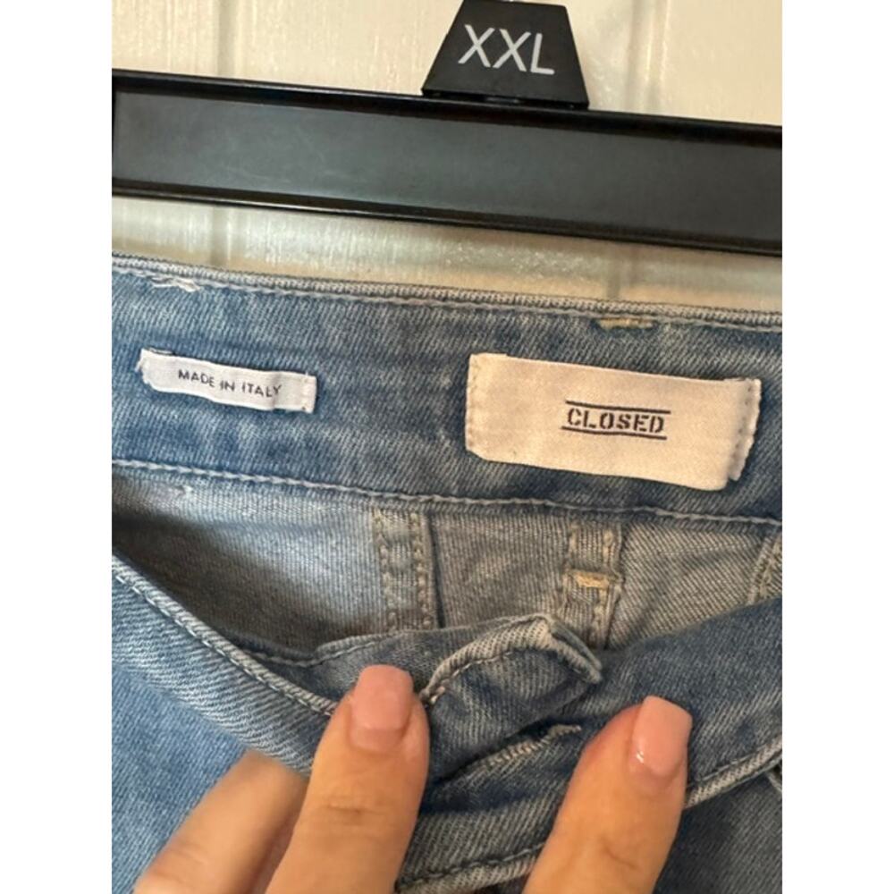 Closed Glow Up Wide Leg High Waisted Supper Soft Cotton Distressed Jeans 27 - Picture 14 of 16